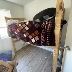 Wood Loft Twin Bed