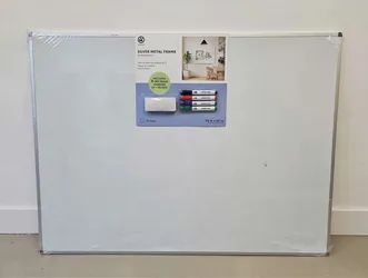 U Brands Magnetic Dry Erase Board, 35" x 47" – Silver Aluminum Frame, New