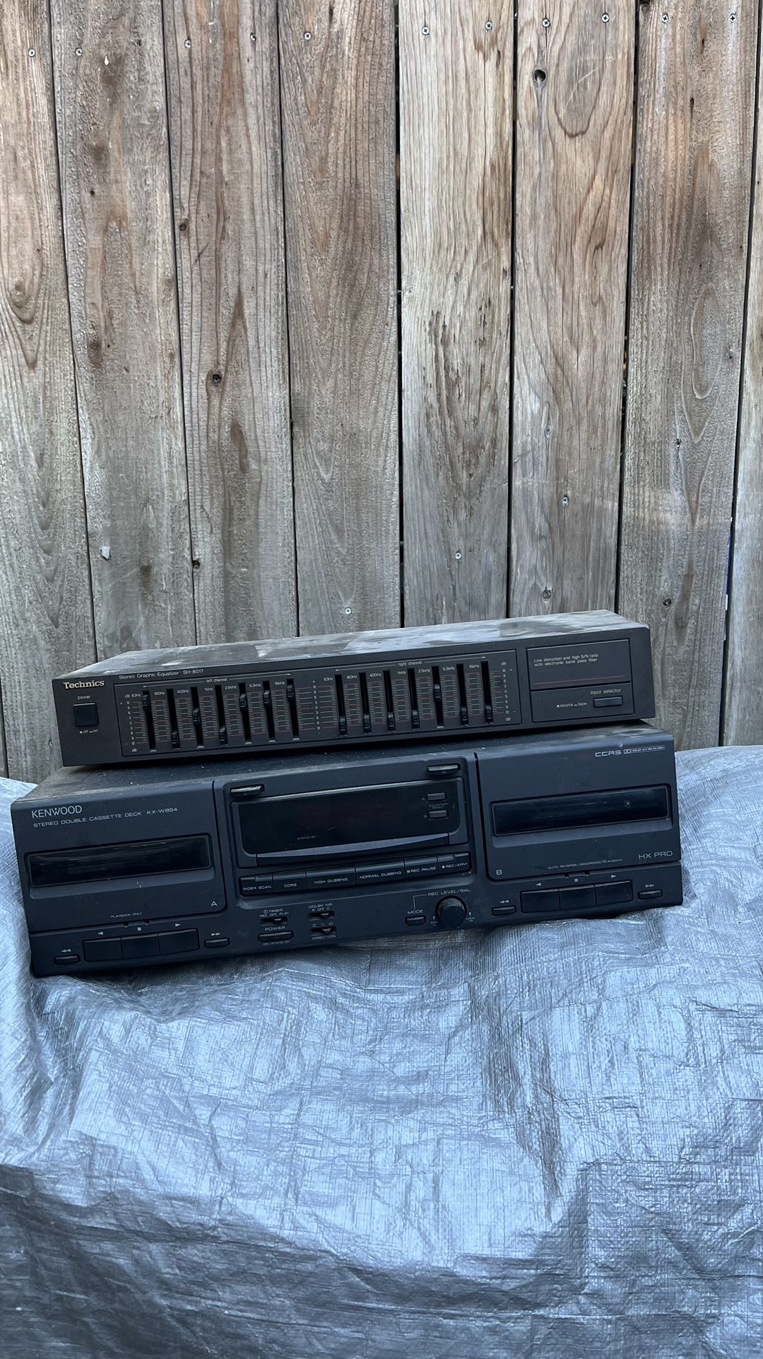 Technics Equalizer And Kenwood Stereo Double Cassette 