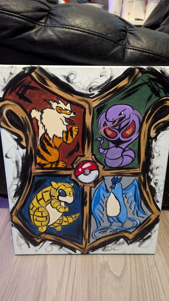 Pokemon Meets Harry Potter Hogwarts Painting 
