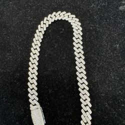 925 Silver Moissanite Cuban bracelet 