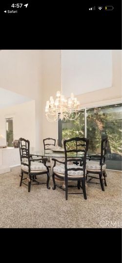 72” Glass Dining Table