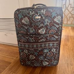 Vera Bradley 26” Suitcase In Java Blue