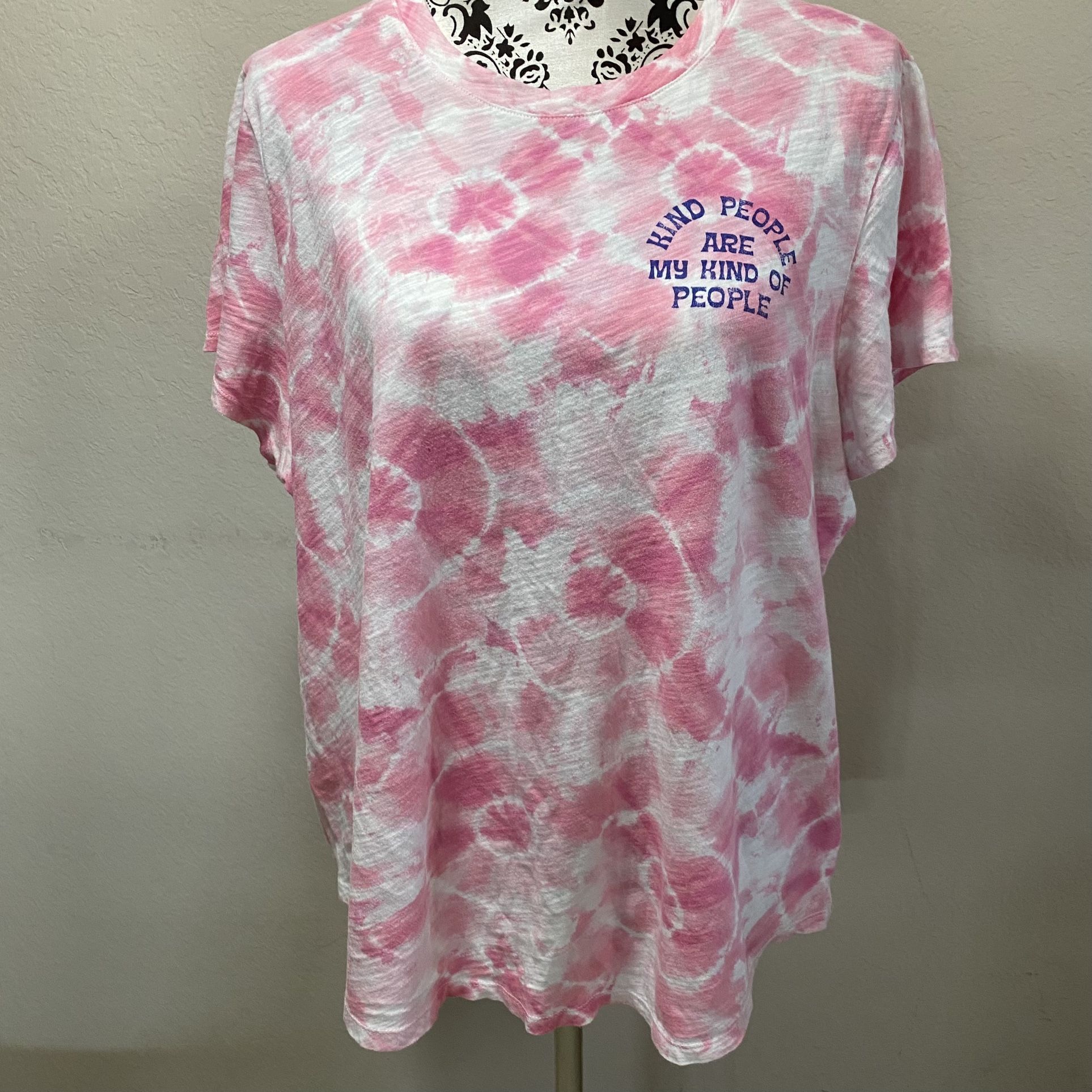 OLD NAVY EVERYWEAR Tie Dye graphic Tee Size  XL T-shirt Top Pink