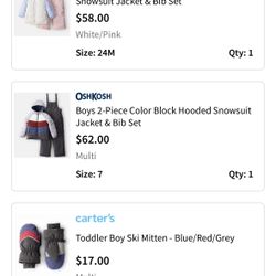 Snowsuit and Jacket And Bib Set 