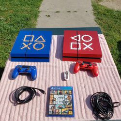 Limited edition Custom Playstation 4 PS4 500GB $180! Each... cada1 $180!... come with 1 New controller & 1 Game installed. GTA5 is $20! Extra