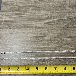 Tennis Bracelet Iced Out Clear Stones White Gold Tone 7 Inch Lobster Clasp