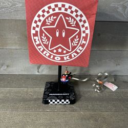 Super Mario Kart Table Lamp 14" w/ Square Red Shade & Mario Pull Paladone