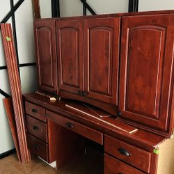 Desk And Wall Mount Cabinets