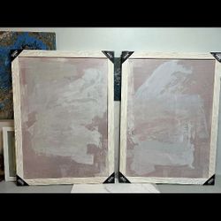 "Hazy Summer" Wood Framed Set of 2 Prints - 27"x 37" Each ***NEW***