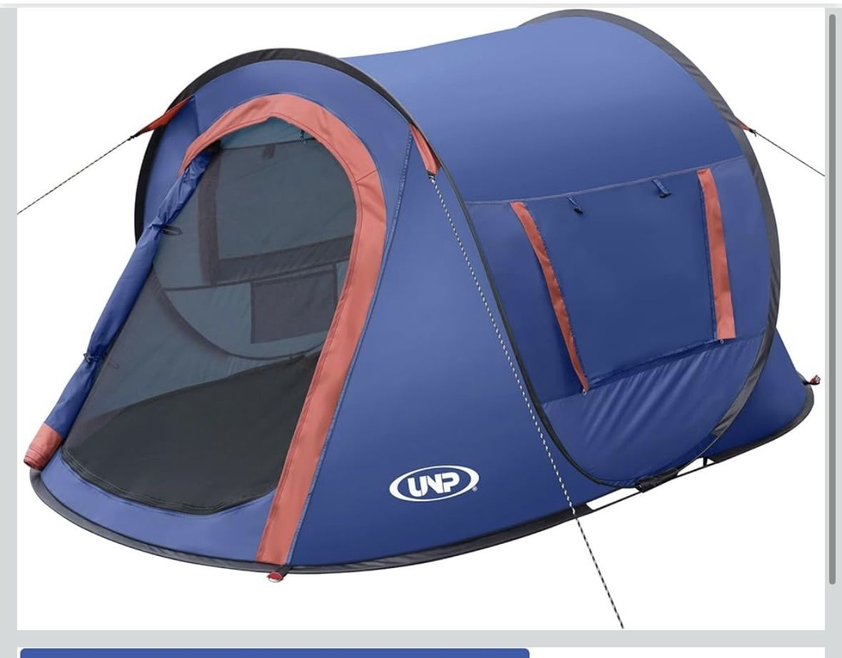 Pop-up Tent,2 Person Camping Tent,Instant Portable Beach Tent,Easy Pop Up Shade Tents 2 Doors for Camping Hiking & Traveling with Carrying Bag