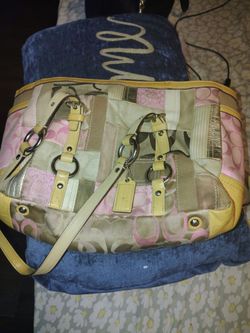 Coach patchwork tote