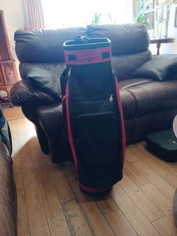 Black and Red Golf Cart Bag