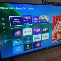 ⏭️⏭️SMART  TV  SHARP  AQUOS  58"  ROKU   4K  LED  HDR   DOLBY   VISION  FULL  UHD  2160p ⏮️( NEGOTIABLE ) ⏭️ DELIVERY  AVAILABLE⏮️⏮️