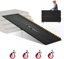 CAMMOO 8 FT Aluminum Wheelchair Ramp with 800 LBS Load Capacity, Portable Folding ramps for wheelchairs