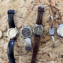 6 Watches Fossil Kenneth Cole Men Disney All For $30 All Need Batteries Or Repair 