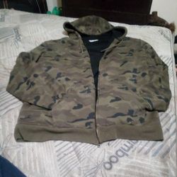 Military Style Thick With Black Lining Sweatshirt