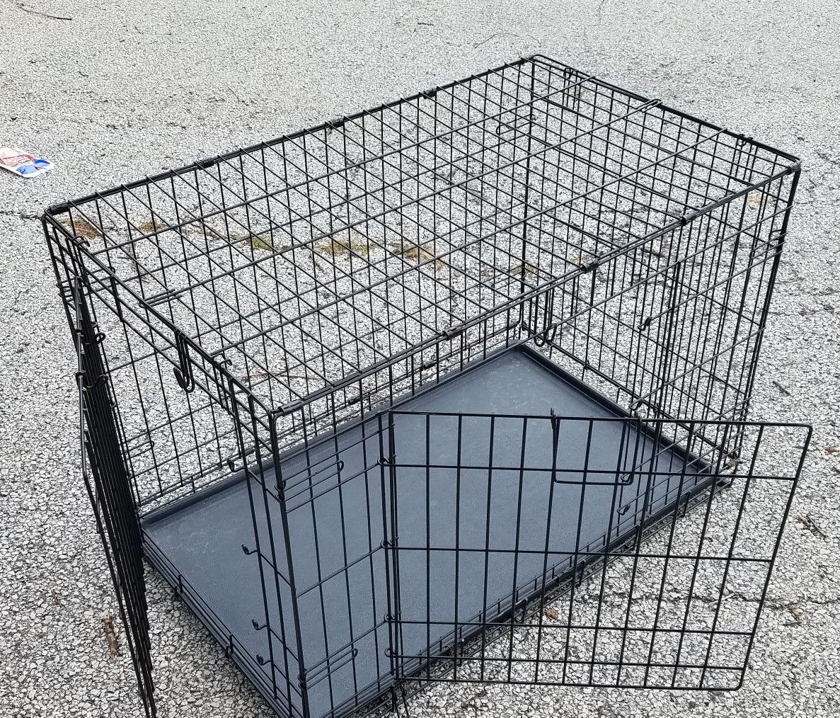 Large Folding Dog Crate 37x23x25 & Pen 48x48x36