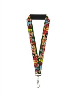 The Muppets Cast Animated Character Group Pose Design 19" Long Lanyard NWT