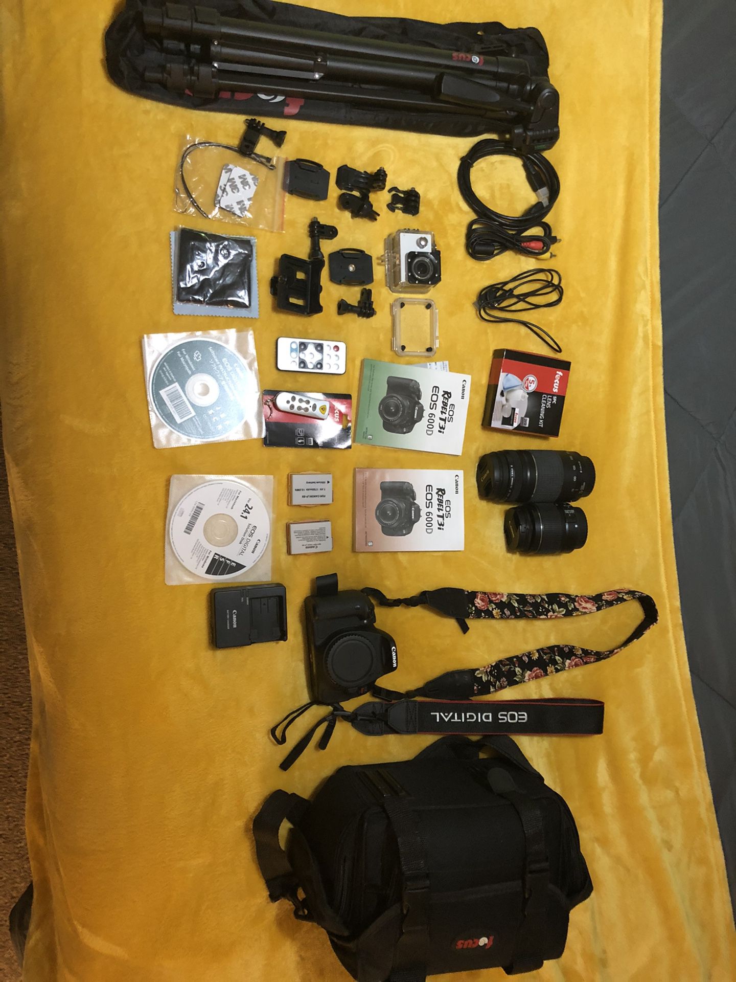 Canon EOS Rebel T3i and Waterproof Action Cam
