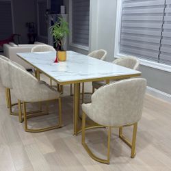 Dining Table With Six Chairs 