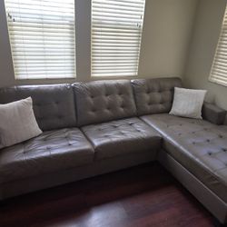 Couch with Chaise Lounger