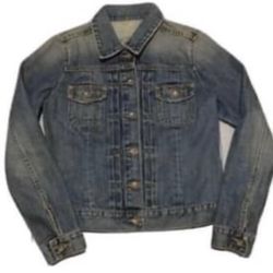 Vintage GAP Limited Edition 1969 Denim Jacket Tuxedo Shirt Pleated Front - Medium