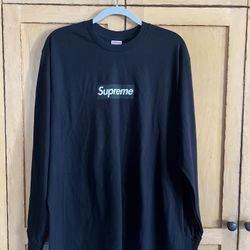 Supreme Box Logo Black Long Sleeve Tee Size Large