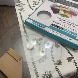 Glass Lazy Susan Serving Platter – New / Never Used