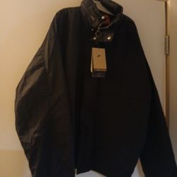 Men's Nike Tech Jacket Hidden Hood Upf 40+ Size Small All Black Brand New 