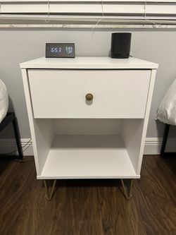 Novogratz Finley Nightstand White Wood