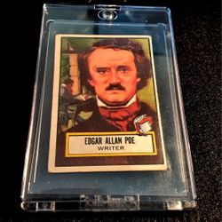 Edgar Allen Poe 1952 Topps Look and see collector card!! 