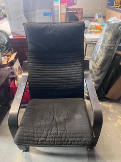 IKEA Poäng Style Black Armchair