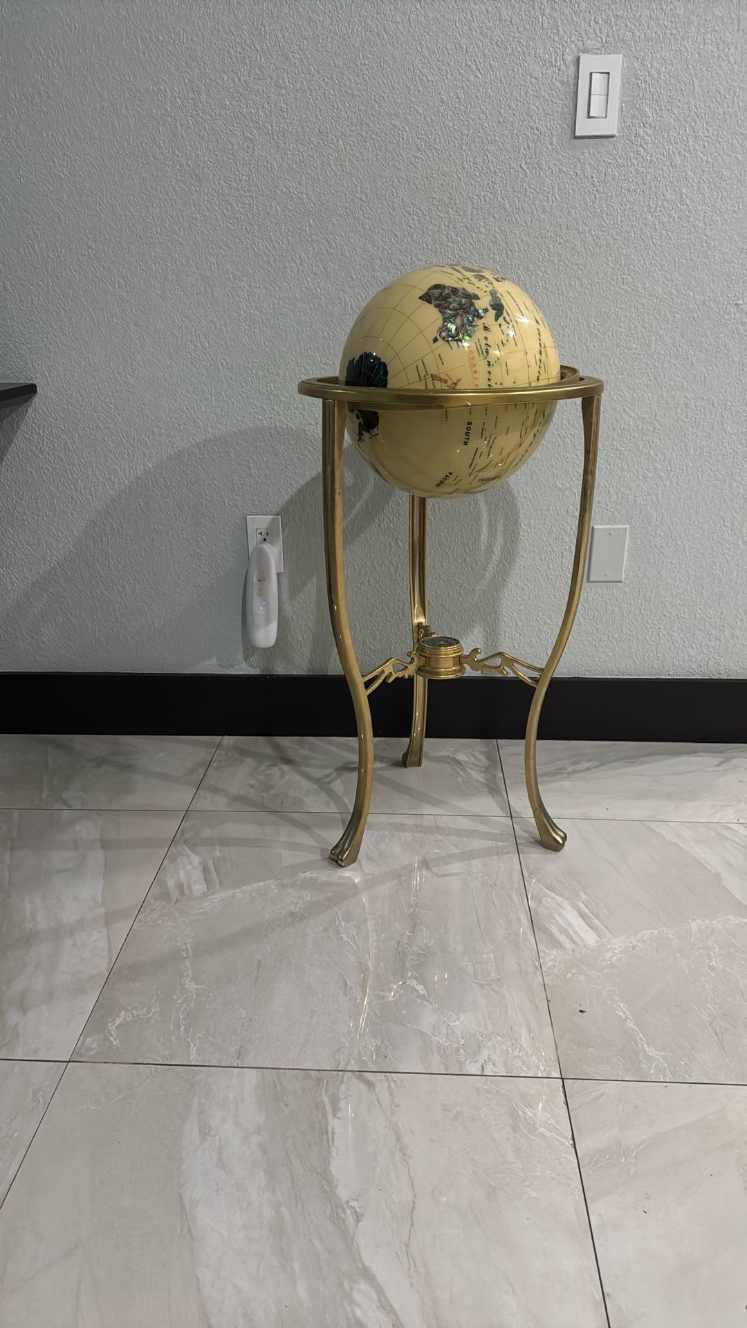 Globe with Brass Stand & Compass