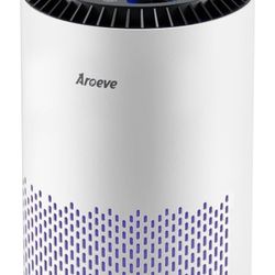 AROEVE Air Purifiers for Bedroom Home, Air Purifier For Smoke Pollen Dander Hair Smell Air Cleaner with Sleep Mode Speed Control For Bedroom Office, M