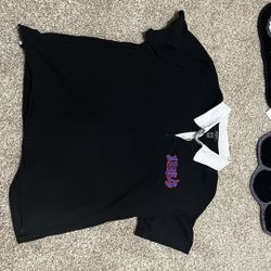 Black 1984 Goth Font Polo