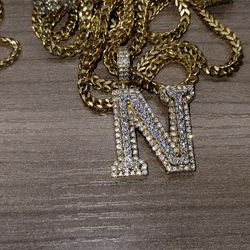 10k N Pendant And Franco Chain