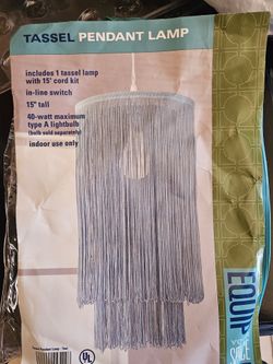 Tassel lamp blue