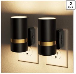 Night Lights Plug into Wall [NEW; 2-Pack], Automatic Night Light with Dusk to Dawn, 0-100LM Dimmable Plug in LED Nightlight 3000K Soft Warm for Bedroo