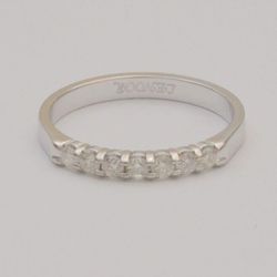 White gold diamond wedding band 14k Engagement Ring 0.21 Tcw Size 6.5