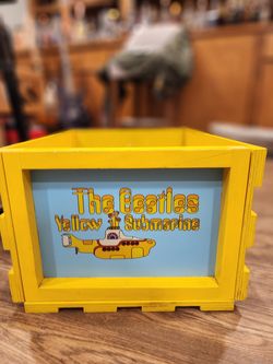Crosley Record Storage Crate The Beatles Yellow Submarine