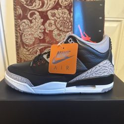 Brand new Jordan Retro 3 Black Cement size 9.5 with box 