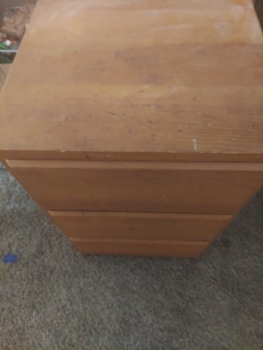 Three Drawer End Table