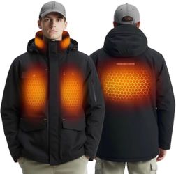 InoKraft Heated Jacket for Men with Rechargable Battery and USB-C Cable