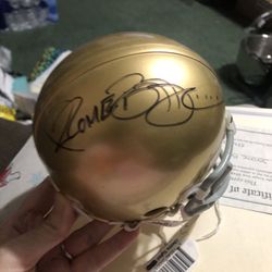 JEROME BETTIS AUTOGRAPHED MINI FOOTBALL HELMET W COA