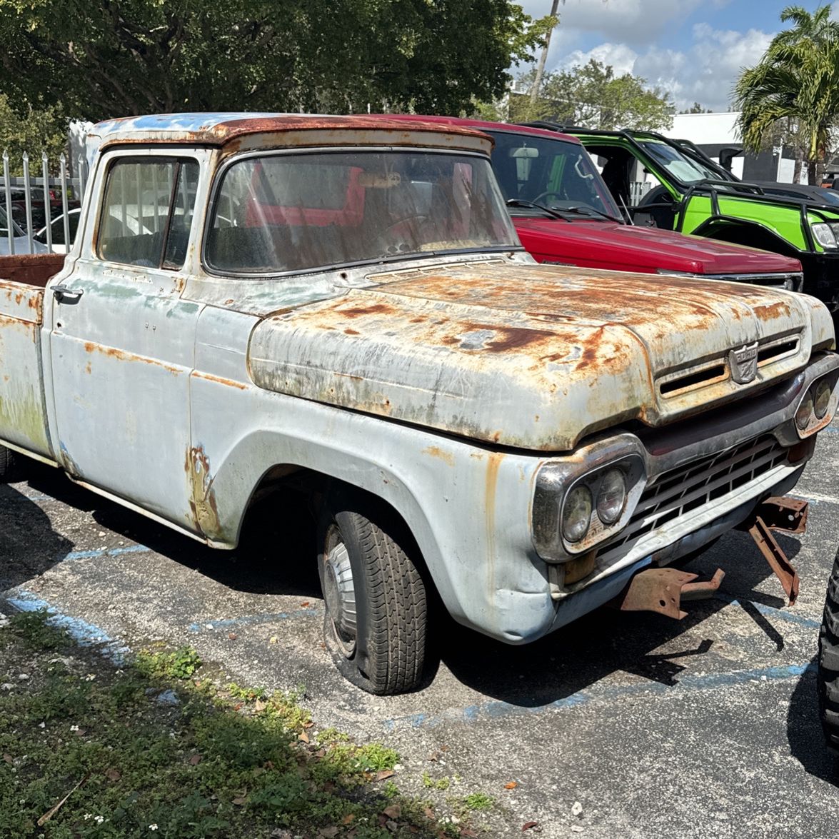 Revive a Legend: 1960 Ford F100 Short Bed Project Truck - Rare Curved Rear Window Edition!
