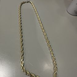 14k gold plated 26 inch rope chain