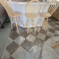 Solid Wood Bar Stools 