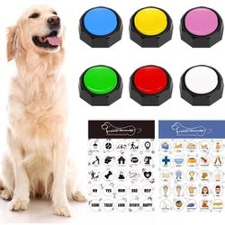 6 Dog Training Button Set Training Guide Dog Buttons for Communication