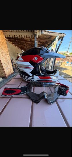 HJC Motocross Helmet with Goggles